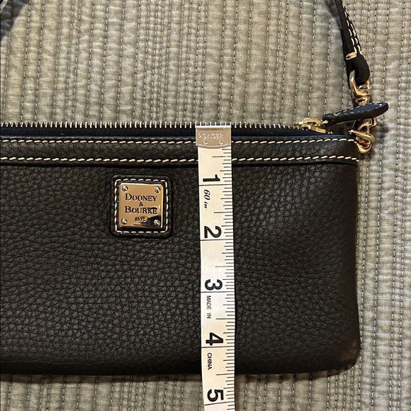 Dooney & Bourke Black Pebble Leather Wristlet - Picture 12 of 14